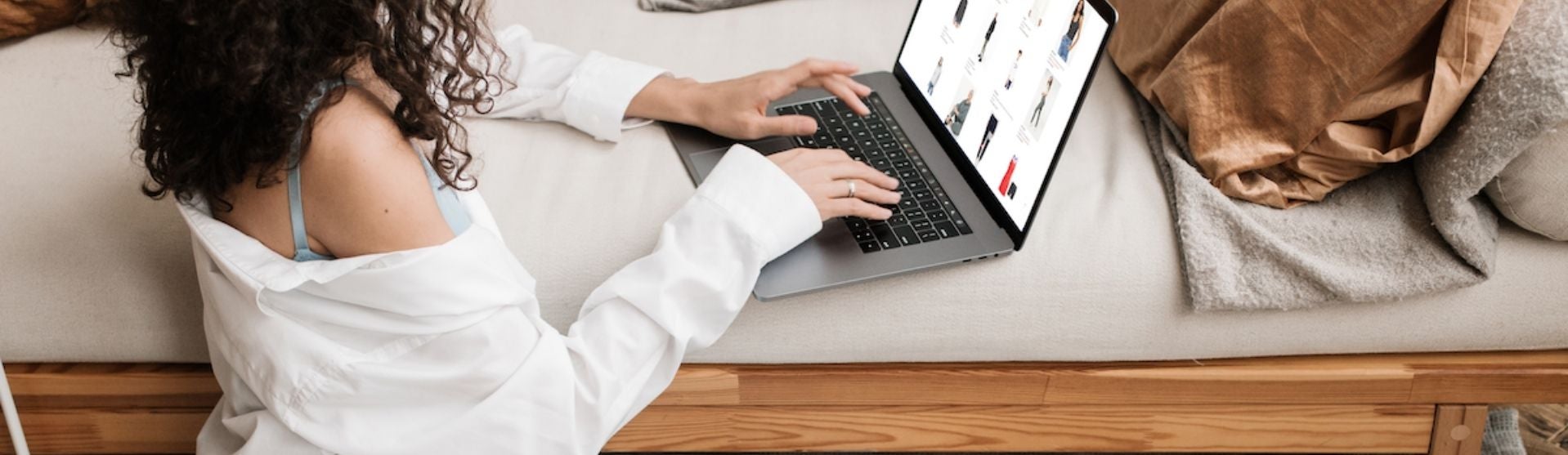Woman shopping online