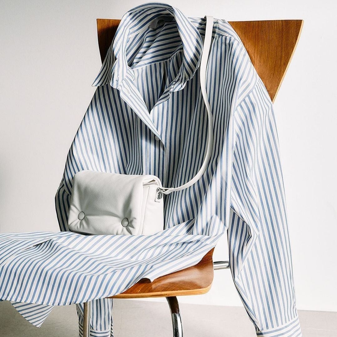 Pinstripe button down shirt